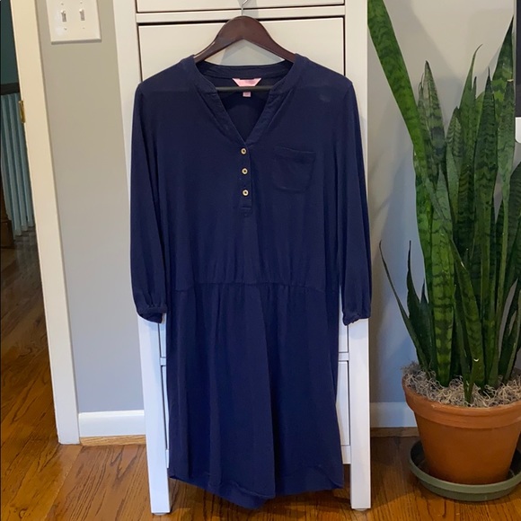 Lilly Pulitzer Dresses & Skirts - Lilly Pulitzer Navy Dress Size Small